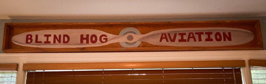 Blind Hog Aviation sign